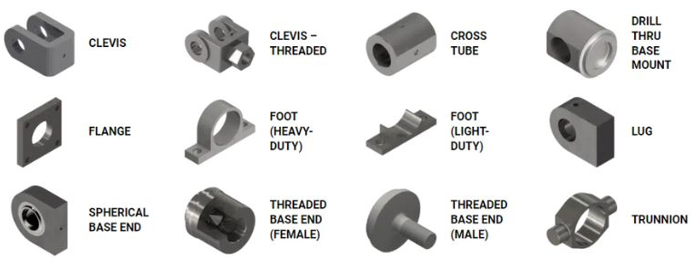 optional hydraulic ဆလင်ဒါ Mounting အမျိုးအစားများကဘာတွေလဲ။