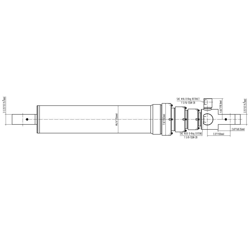 အမှိုက်ကြိတ်စက်အတွက် Double Acting Hydraulic Cylinder