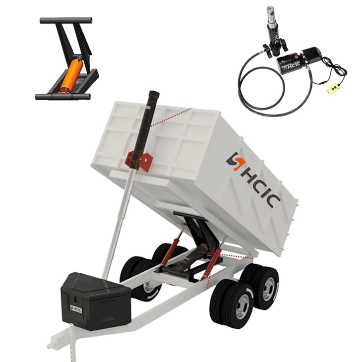 Dump Trailer အတွက် တန်ချိန်ကြီး HSG ဖိအားမြင့် ဟိုက်ဒရောလစ်ဆီဆလင်ဒါ