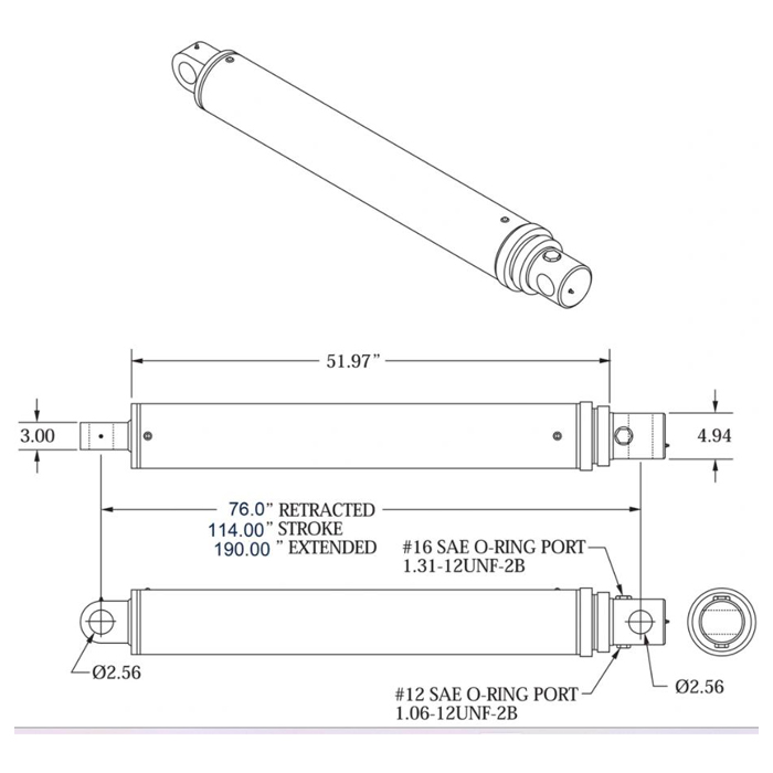 Lifting Cylinder ဟိုက်ဒရောလစ်