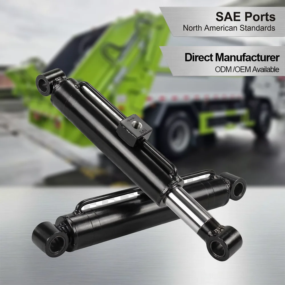 နောက်ဖေး Loader အမှိုက်ထရပ် Packer ဟိုက်ဒရောလစ်ဆလင်ဒါ
