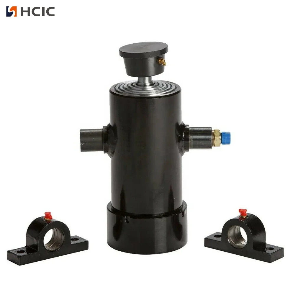 Tilting Trailer Chassis အသေးစား Telescopic Hydraulic Cylinder